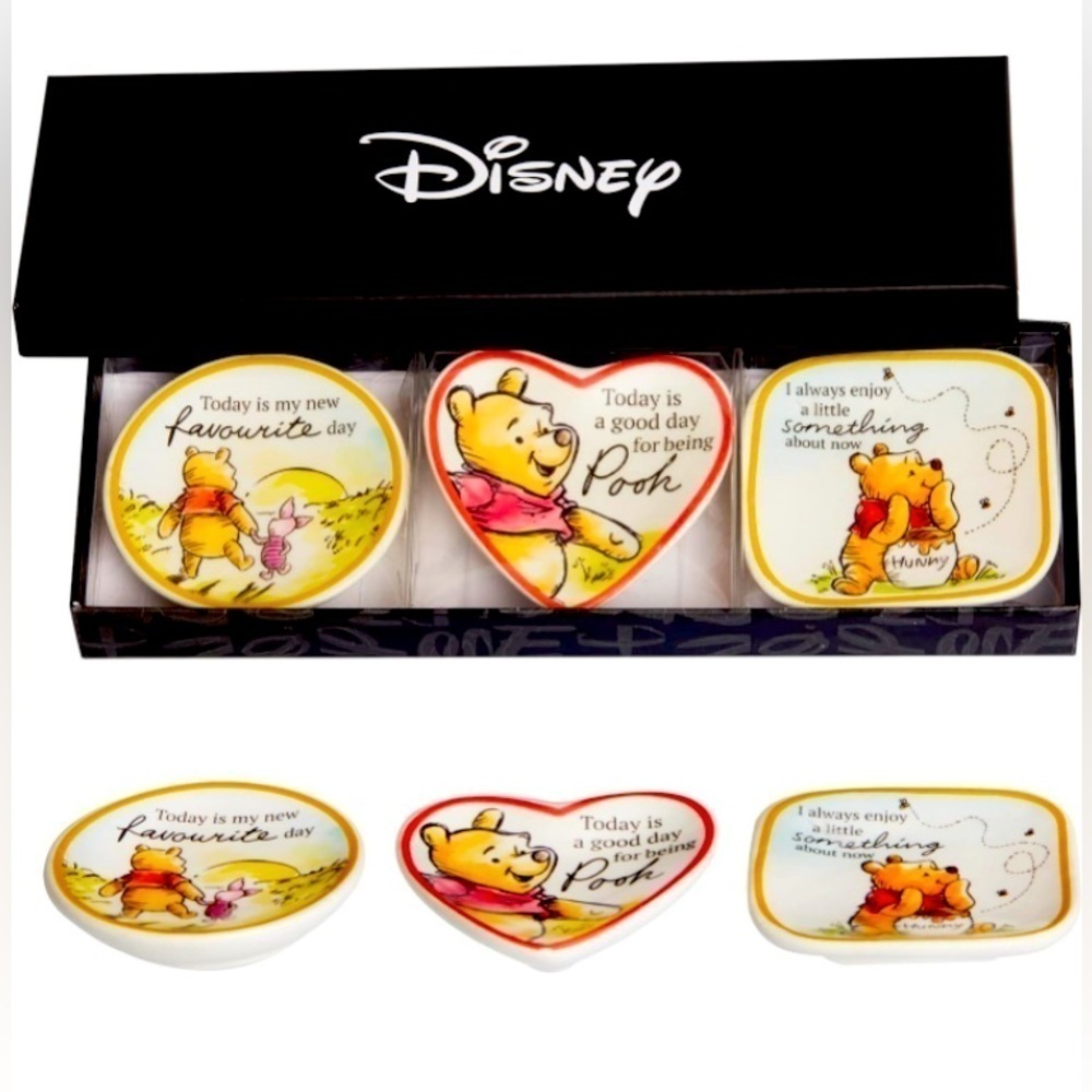 Disney Winnie The Pooh Trinket Trays 3 Piece Boxed Set